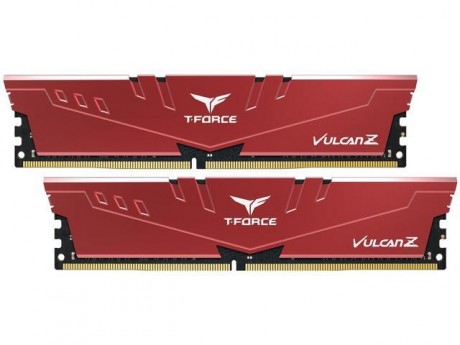 Team T-Force Vulcan Z Red 16GB 2x8GB 3200MHz CL16 DDR4 Gaming Ram (TLZRD416G3200HC16CDC01)